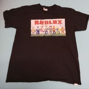 Delta Black Short Sleeve Tee with Roblox Graphic